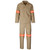 Front view of the Khaki Conti Suit with Reflective Tape by Azulwear Workwear South Africa