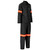 Side view of Black Conti Suit with Reflective Tape by Azulwear Workwear South Africa