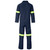 100% Cotton Conti Suit Reflective Arms & Legs - Yellow Tape - Navy, Azulwear Safety Workwear