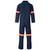 100% Cotton Conti Suit Reflective Arms & Legs - Orange Tape - Navy, Azulwear Safety Workwear SA