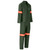Acid Resistant Conti Suit Reflective Arm & Legs - Orange Tape - Side View, Azulwear Safety Workwear