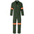 Acid Resistant Conti Suit Reflective Arm & Legs - Orange Tape - Front View, Azulwear Safety Workwear