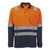 Transit L/S Reflective Golfer - Safety Orange/Navy by Azulwear South Africa