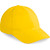 Yellow Promotional Basic 6 Panel Cap by Azulwear South Africa captured from a lateral angle to emphasize its high-visibility styling, clean mid-profile frame, and exceptional suitability for outdoor event staff uniforms.