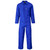 Polycotton Boiler Suit Front View - Royal Blue, Azulwear Safety Workwear