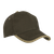 Olive and Khaki 6 Panel Canvas Binding Cap by Azulwear South Africa