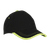 Black and Lime 6 Panel Canvas Binding Cap by Azulwear Gauteng, South Africa