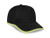 Black/Green Soho 6 panel cap with custom corporate embroidery, structured promotional headwear by Azulwear Johannesburg.