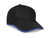 Black/Blue classic New Jersey 6 panel cap with custom printed branding, wholesale apparel merchandise from Azulwear Cape Town.