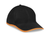 Black/Orange comfortable everyday 6 panel corporate cap with high-quality custom branding, nationwide stock orders by Azulwear South Africa.
