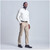 Mens Stone Model wearing the tailored Men's Stretch Chino Pants featuring a sleek modern fit, slanted side pockets, and back jet pockets, ideal for South African corporate environments by Azulwear.