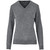 Grey Ladies Heavyweight Ecuador V-neck Jersey made from 100% 10-gauge acrylic knit, designed for warm corporate winter uniforms and office clothing across South Africa.