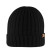 Black Rib Knitted Cuffed Beanie from Azulwear Cape Town, close up shot highlighting the premium textured rib-knit fabric and flexible turn-up edge.