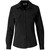 Black Ladies long sleeve Kensington shirt on a model, corporate shirts by Azulwear South Africa. Features a lightweight poly-cotton poplin fabric with custom embroidery options.