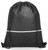 Black Brighton drawstring sports bag line by Azulwear South Africa texture detail showing the durable 80gsm non-woven polypropylene material.
