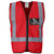 Red hi-viz reflective full zip vest by Azulwear, showing the front view with high-visibility silver tape. Delivery available across South Africa.