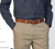 Men’s Nathan Chino Flat Front trousers from Azulwear Safari Clothing Cape Town, showcasing the clean flat-front waistline and classic, rugged safari twill texture.