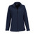 Front profile view of the Navy Blue Ladies Sabre Microfibre Fleece from Azulwear, focusing on the smart winter design and clean chest panel optimized for corporate uniform branding in Cape Town.