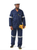 Navy Blue Dromex Eskom Spec D59 Flame Pants front view, approved for high-voltage electrical environments by Azulwear Workwear South Africa.
