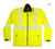 Lime hi vis softshell jacket from Azulwear South Africa, featuring the full front view with high-visibility silver safety strips. Courier delivery across South Africa.