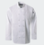 Front view of the White Maison Long Sleeve Chef Jacket by Azulwear, showcasing the premium fabric, double-breasted layout, and long-sleeve coverage engineered for professional hospitality chef wear in the Western Cape, South Africa.