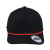 5 Panel Ripstop Unstructured Black and Red Cap by Azulwear South Africa shown in a direct, front-facing product shot that emphasizes its striking two-tone colourway and modern silhouette.