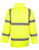 Lime Hi Viz Parka Jacket  Back View by Azulwear Reflective Workwear South Africa