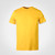 Front view of the premium Yellow T-Shirt by Azulwear Cape Town, South Africa, showcasing the heavy 185gsm combed cotton fabric and crisp, clean crew neck layout.