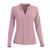 Dusty Pink Ladies Emma long sleeve blouse on a model, corporate shirts by Azulwear South Africa. Features a classic round neckline, tailored sleeves, and custom embroidery options.