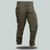 Fatigue green Men's Hornbill Cargo Slacks by Azulwear in a front perspective, displaying the dark military-style tone and robust utility fabric built for game lodge rangers and high-performance wilderness tracking across South Africa.