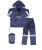 Polyester Lined PVC Reflective Rain Suit - Navy, Azulwear Javlin Rainwear