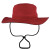 Red Fashion Floppy Hat from Azulwear shown from a front view, showcasing the vibrant summer palette, wide face-shading sun brim, and elegant unstructured silhouette ideal for safari travel across South Africa.