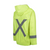 REBEL AquaSkin Rubberised Hi Viz Reflective Lime Rainsuit - Back Side View - Azulwear South Africa