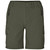 Olive technical stretch cargo shorts featuring side entry zip pockets and embroidered company logo, game lodge staff uniform by Azulwear Durban.