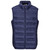 Front profile view of the Navy Blue Mens Aurora Bodywarmer from Azulwear, focusing on the smart everyday winter styling and clean chest space designed for corporate embroidery. Available for bulk uniform orders.