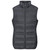 Front view of the Ladies Aurora Bodywarmer from Azulwear, available in professional black, navy, and grey options. Features a unique asymmetrical quilting pattern, perfect for premium corporate uniforms and branded staff clothing