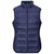 ront view of the Ladies Aurora Bodywarmer from Azulwear, available in professional black, navy, and grey options. Features a unique asymmetrical quilting pattern, perfect for premium corporate uniforms and branded staff clothing