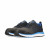 Front view of the Black and Blue REBEL Unisex Light Industrial 2.0 Shoe by Azulwear, detailing the clean athletic toe profile and protective lacing system engineered for modern industrial work environments in Johannesburg.