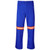 Premium Polycotton Pants Reflective Legs - Orange Tape - Royal Blue, Azulwear Safety Workwear