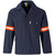 Premium 100% Cotton Jacket Reflective Arms - Orange Tape - Navy, Azulwear Safety Workwear South Africa