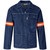 Premium 100% Cotton Denim Jacket Reflective Arms - Orange Tape, Azulwear Safety Workwear
