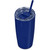 Daytona Plastic 2-in-1 Double-Wall Tumbler & Straw - 600ml - Navy, Azulwear Promotional Gifts & Branding