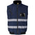 Techno Padded Hi-Viz Reflective Bunny Jacket - Navy Zip-Off Sleeve, Azulwear Reflective Workwear South Africa