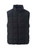 Front look at the Black Unisex Ryder Sleeveless Bodywarmer from Azulwear, showcasing the matte mechanical stretch polyester fabric and structured square quilting. Ideal for custom corporate clothing and durable staff uniforms in South Africa.