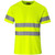 Lime Hi-Vis reflective safety t-shirt with high-visibility branding options, Azulwear Strand.