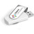 White Promotional 8GB dome memory stick featuring custom company logo printing, Azulwear Centurion.