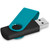 Altitude Axis Gyro Black Flash Drive - 8GB Turquoise, Azulwear Promotional Gifts & Branding