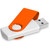 Altitude Axis Gyro White Flash Drive - 8GB Orange, Azulwear Promotional Gifts & Branding 