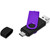 Purple swivel tech gift flash drive with custom corporate branding, Azulwear Gqeberha.