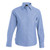 Blue Ladies Oxford Blouse made from premium 60/40 cotton-rich melange fabric, designed for elegant corporate office uniforms in Gauteng, Johannesburg, and Pretoria.